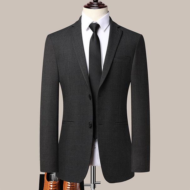 Men's For Business, Leisure, Professional Work, Formal Attire, Wedding, Groom's Small Suit Jacket, Two-Piece Set_viptrois.com