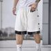 Independent Station Shorts Men's Summer European And American Trend Brand Casual Men's Slim Drawstring Shorts Double-breasted Five-point Pants Men's_viptrois.com