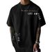 Cross-Border European And American Trendy Brand Men's Loose Letter Print Short Sleeve Spring Summer Comfortable Round_viptrois.com
