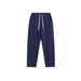 Men's Fleece Lined Straight Leg Sweatpants Autumn/Winter New Style Solid Color Loose Sports Casual Pants_viptrois.com