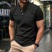 Men's New Lapel POLO Shirt Fashion Large Size Twill Cotton Men's T-shirt Tops_viptrois.com