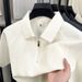Summer Lightweight Polo Shirt Premium Short Sleeved T-Shirt Half Zip Textured Collar Cool Stylish Breathable Top for Men_viptrois.com