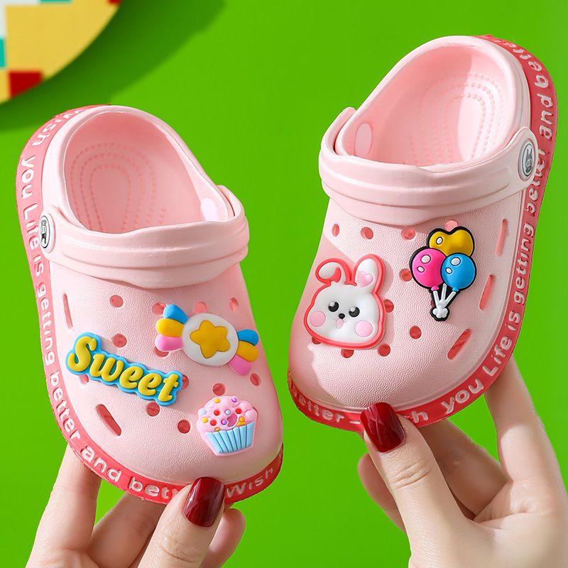 Children's Summer Boys 1-12 Years Old EVA Shower Baby Cool Slippers Girls Hole Shoes_viptrois.com
