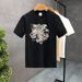 High-end Fashion Printed Short-sleeved T-shirt Men's Trendy Slim-fit Top 2025 Summer New Handsome T-shirt_viptrois.com