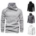 Men's Autumn And Winter New British Style Pile Neck Sweater Fashion Casual Hoodie_viptrois.com