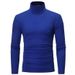 2Pcs Autumn Winter Mens Thermal Underwear Basic Bottoming Plain T-shirt Slim Fit Turtleneck Pullover Thermo Undershirt Male Tops_viptrois.com