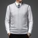 Men's Wool Blend V-Neck Sleeveless Sweater Vest - Plaid & Camouflage Pattern, Slim Fit, Casual Pullover For Autumn_viptrois.com