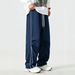 Men's American Style Summer Casual Drawstring Pants - Solid Color Lightweight Relaxed Fit Trousers For Streetwear_viptrois.com