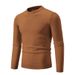 Men's Essential Crewneck Sweater Spring/Autumn Solid Color Knit Pullover (Black/Navy/8 Colors) – Breathable & Machine Washable Slim Fit (Up To XXXL)_viptrois.com