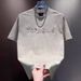 Men's Premium Heavyweight Tie-Dye Letter Print Short Sleeve T-Shirt - Breathable Linen Blend, Relaxed Fit For Summer Casual Wear_viptrois.com