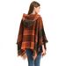 Unisex Fishbone hooded cape for women_viptrois.com