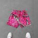 Men's Outdoor Camo Shorts - Pink Jungle Print Casual Athletic Shorts, Lightweight & Quick-Dry For Summer Adventures_viptrois.com