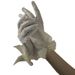 Unisex Bridal lace wedding gloves Milky white short bag five fingers short bow pearl everyday photo_viptrois.com