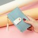 Wallet Card Cases Card Holder Women Small Fresh Tassel Coin Purse Multi Card Slots Stitching Contrast Color Mini Wallet Women Spot_viptrois.com