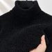 Pure High Collar Thickened Chenille For Men, Autumn And Winter Korean Style Slim Fit Base Solid Color , Men's Knitted_viptrois.com