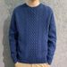 Men's Chunky Knit Cable Sweater - Oversized Winter Pullover With Soft Polyester Blend, Loose Fit Style_viptrois.com