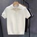 Men's Clothing High Grade Polo Collar Short Sleeved Sweater Men's Summer New Fashion Slim Fit Half Sleeved Lapel Knitted Bottoming Shirt_viptrois.com