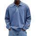 Men's Clothing Men's Casual Long Sleeve Button-Up Shirt – Breathable Polyester, Relaxed Fit, 10 Colors (S-5XL)_viptrois.com