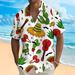 Men's Clothing Tropical Print Short Sleeve Shirt - Breathable Hawaiian Style Shirt With Relaxed Fit & Digital Art_viptrois.com