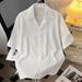 High-quality Draping Ice Silk Shirt For Men, Short-sleeved, Loose-fitting, American-style Cuban Collar Shirt, Summer Trend_viptrois.com