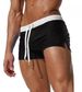 European And American Men's Solid Color Sexy And Fashionable Back Pocket Swimsuit Design Flat Corner Beach Pants Swimsuit Beach Breathable_viptrois.com