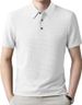 Summer Men's Ice Silk T-shirt, Thin Breathable Lapel Short-sleeved Business Casual Versatile Top_viptrois.com