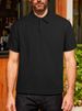 New Summer Loose Casual Polo Shirt With Jacquard Fabric For Men_viptrois.com
