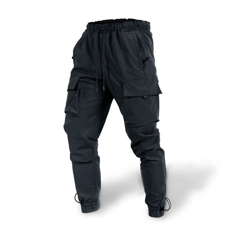Men's Casual Loose Large Size Speed Woven Trousers Multi-Pocket Sports Overalls Breathable Cotton Blends For All Seasons_viptrois.com