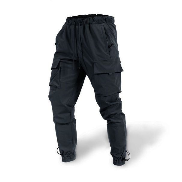 Men's Casual Loose Large Size Speed Woven Trousers Multi-Pocket Sports Overalls Breathable Cotton Blends For All Seasons_viptrois.com