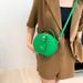 Women's Bags Textured Simple Solid Color Small Fresh And Fashionable Handbag Summer Shoulder Messenger Bag Small Round Bag Fashion_viptrois.com