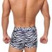UXH Men's Zebra Stripe Sports Boxer Swim Trunks With Double Side Pockets, Quick-Dry Beach Shorts_viptrois.com