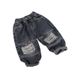 Children's clothing Boys' ripped doily jeans spring and autumn new style children's handsome casual pants boys' versatile pants trendy_viptrois.com