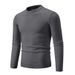 Men's Essential Crewneck Sweater Spring/Autumn Solid Color Knit Pullover (Black/Navy/8 Colors) – Breathable & Machine Washable Slim Fit (Up To XXXL)_viptrois.com