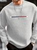 Men's Loose And Casual Fashionable Paris Letter Pattern Printed Round Neck Long Sleeved Pullover Hoodie For Autumn And Winter_viptrois.com