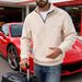 Men's Fleece-Lined Half-Zip Sweatshirt – Warm & Stylish Pullover For Fall & Winter_viptrois.com