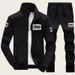 Men's Casual Tracksuit Set – Slim-Fit Long Sleeve Two-Piece (M-8XL, 6 Colors) Streetwear Style For Spring & Fall_viptrois.com