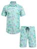2026 New Men's Beachwear Set For Summer - 2-piece Floral Shirt And Shorts_viptrois.com