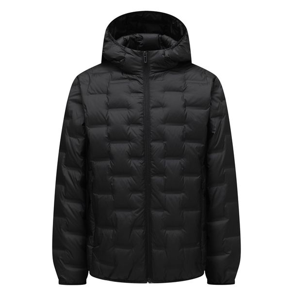 "Men's Winter Hooded Down Jacket With 800 Fill Power, 90% White Duck Down, Windproof & Anti-Feather Leakage, Mid-Length Slim Fit_viptrois.com