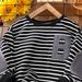 kids'clothing Medium and large children wear a hoodie over a casual stylish letter striped top_viptrois.com
