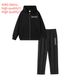 Men's High-Quality 400GSM Heavyweight Hoodie Set, Hero Letter Print American Style Unisex Double Zip Pullover, Trendy Couple Hooded Outfit_viptrois.com