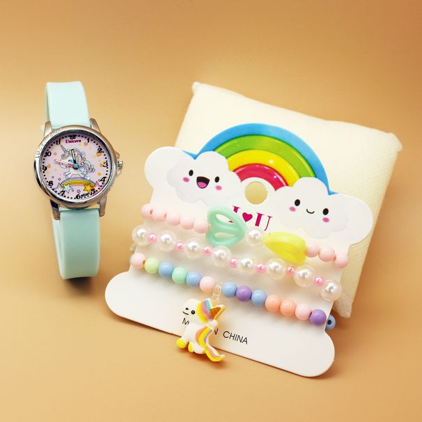 Children's cartoon quartz watch suit cute unicorn_viptrois.com