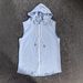 Men's Clothing Summer Jacquard Striped Zipper Cardigan Sleeveless Hooded T Shirt Top_viptrois.com