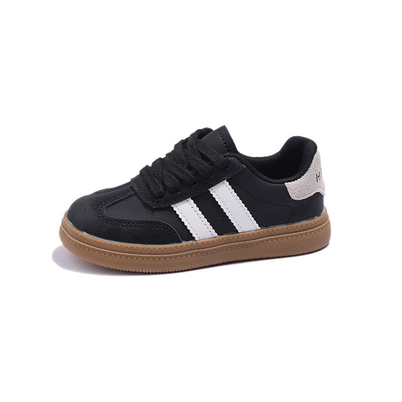 Children's Shoes Spring And Autumn New Black And White Sneakers For Boys And Girls Casual Non Slip Soft Soled Sports Shoes_viptrois.com
