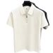 Men's Loose Fit Solid Color Polo Shirt Short Sleeve Casual Split Design Half Zip T-Shirt Summer Collared Top_viptrois.com