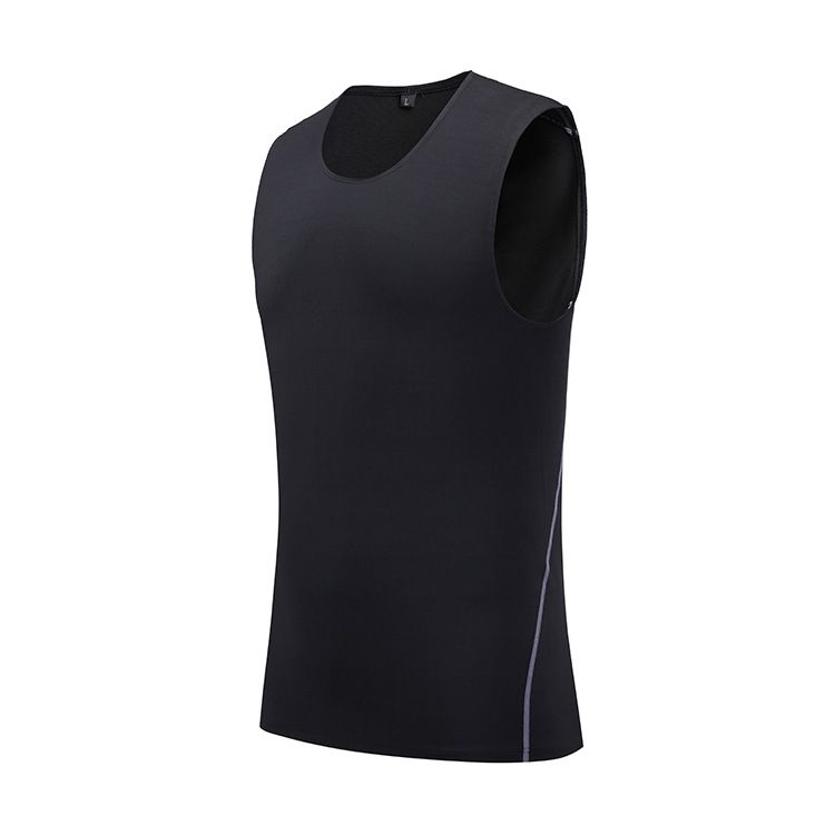 Men's tank tops Summer Sports Running Fitness clothes Men's tight quick drying gym clothes_viptrois.com