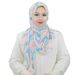 Women's Hijab floral print headscarf chiffon floral ethnic ladies scarf long scarf_viptrois.com