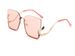 Two Circles New PC Lens Sunglasses High End Personality S Metal Leg Anti Ultraviolet Sunglasses T1037_viptrois.com