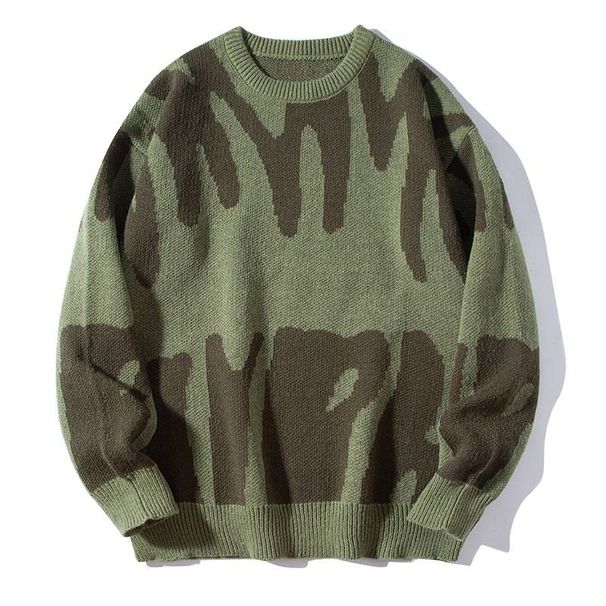 Cozy Couple Knit Sweater - Loose Fit Round Neck Long Sleeve Pullover For Autumn/Winter, Soft & Breathable Fabric, Unisex Casual Wear_viptrois.com