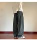 Men's Classic Stripe Jogger Pants – Straight-Leg Comfort Fit For Casual & Streetwear (Grey/Black) – Polyester Non-Iron Design_viptrois.com