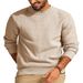 2026 Fashion Knitwear Pullovers Youth/Men Acrylic Round Collar Pure Color Long Sleeve Casual Slim Sweater_viptrois.com